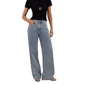 $120 DISSH Reagan Light Blue Tall Slouchy Denim Jeans Size 4